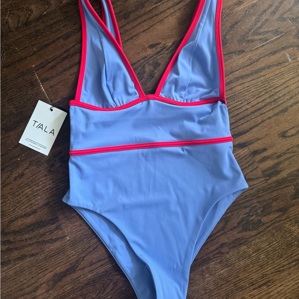 TALA Women's Blue and Red One Piece Swimsuit - Picture 2 of 5